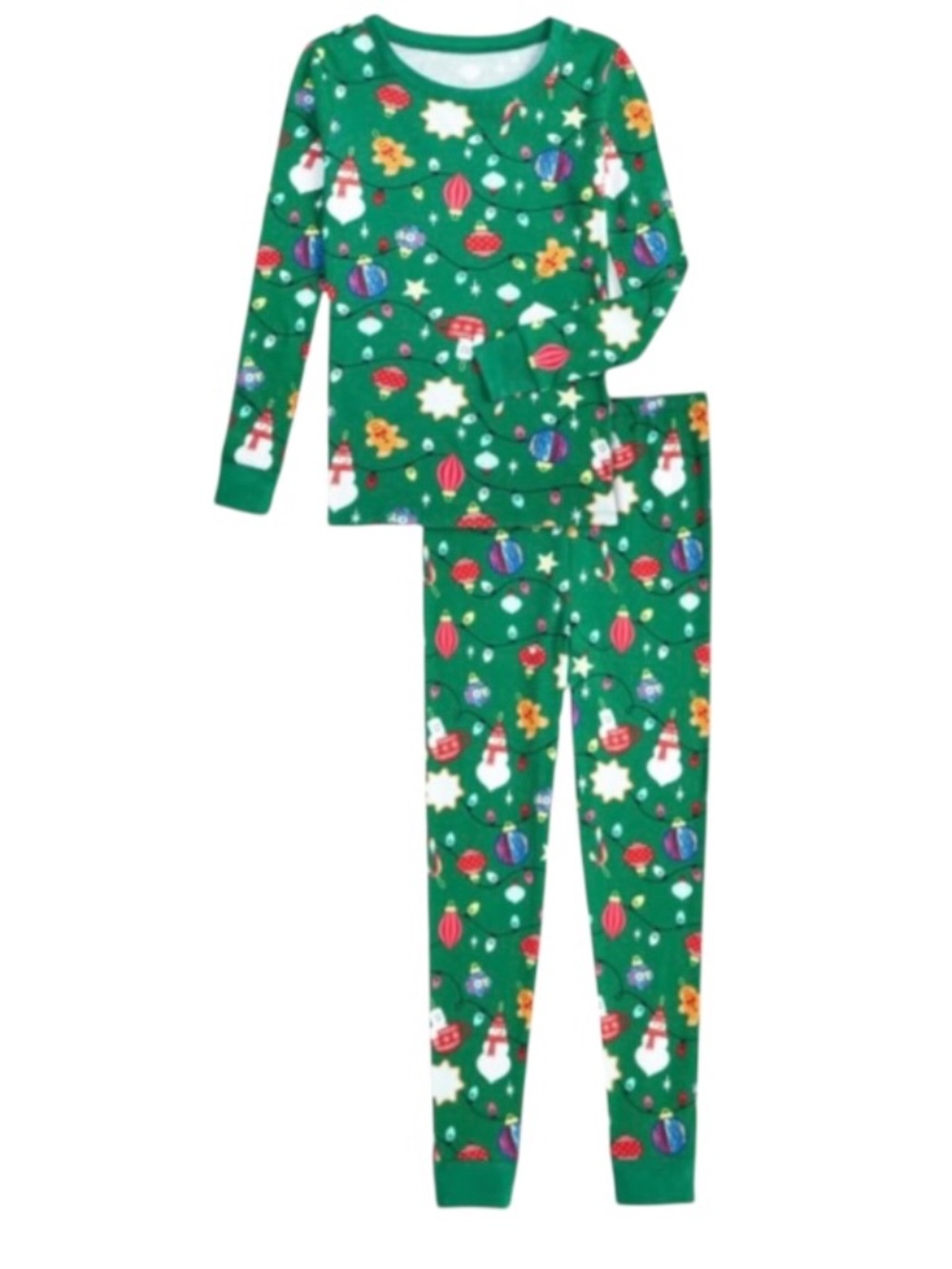 Holiday Lane Little & Big Kids Ornament Cotton Snug Fit Pajama Set, Size 8 - NWT